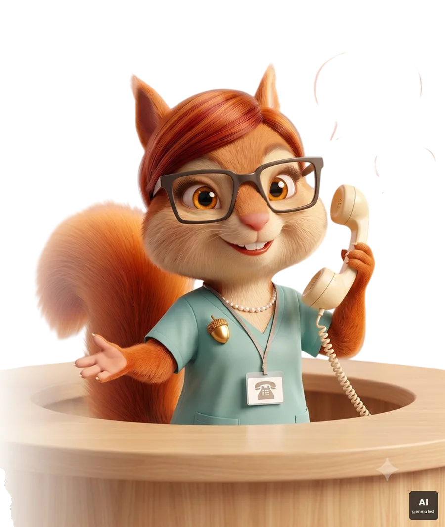 Kommunikations-Webinar für Zahnarztpraxen – Illustration einer ZFA im Patiententelefonat am Empfang